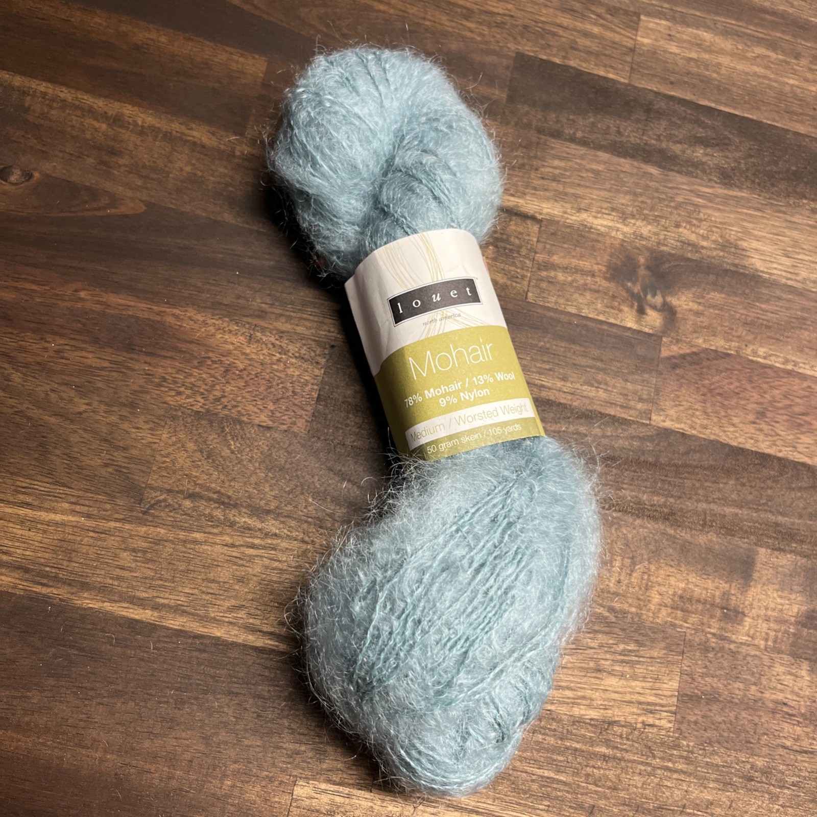 Louet Mohair Cool Mint Medium Worsted Weight Yarn