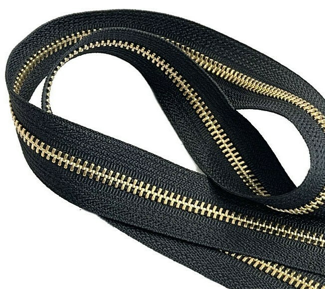 YKK #5 22″ Brass Metal Jacket Zipper with U-TPYE Ring Pull Separating Made USA
