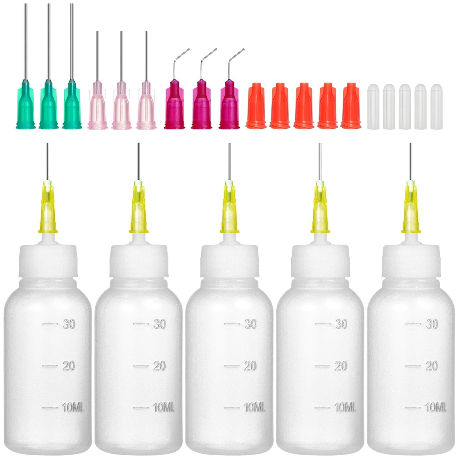 30ml Glue Bottles with Blunt Needle – Precision Tip Squeeze Applicator Dispenser