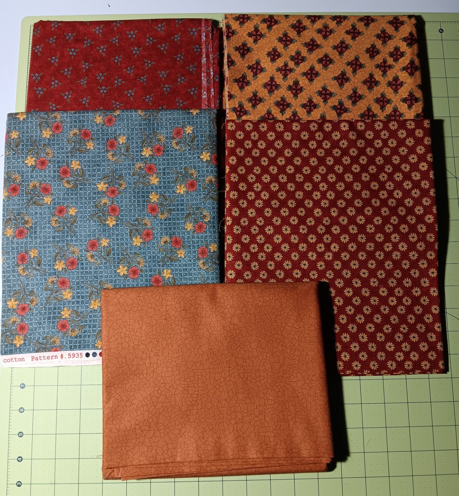 Ruby’s Flower Garden by Kathy Schmitz for Moda fabric 6+ yards lot