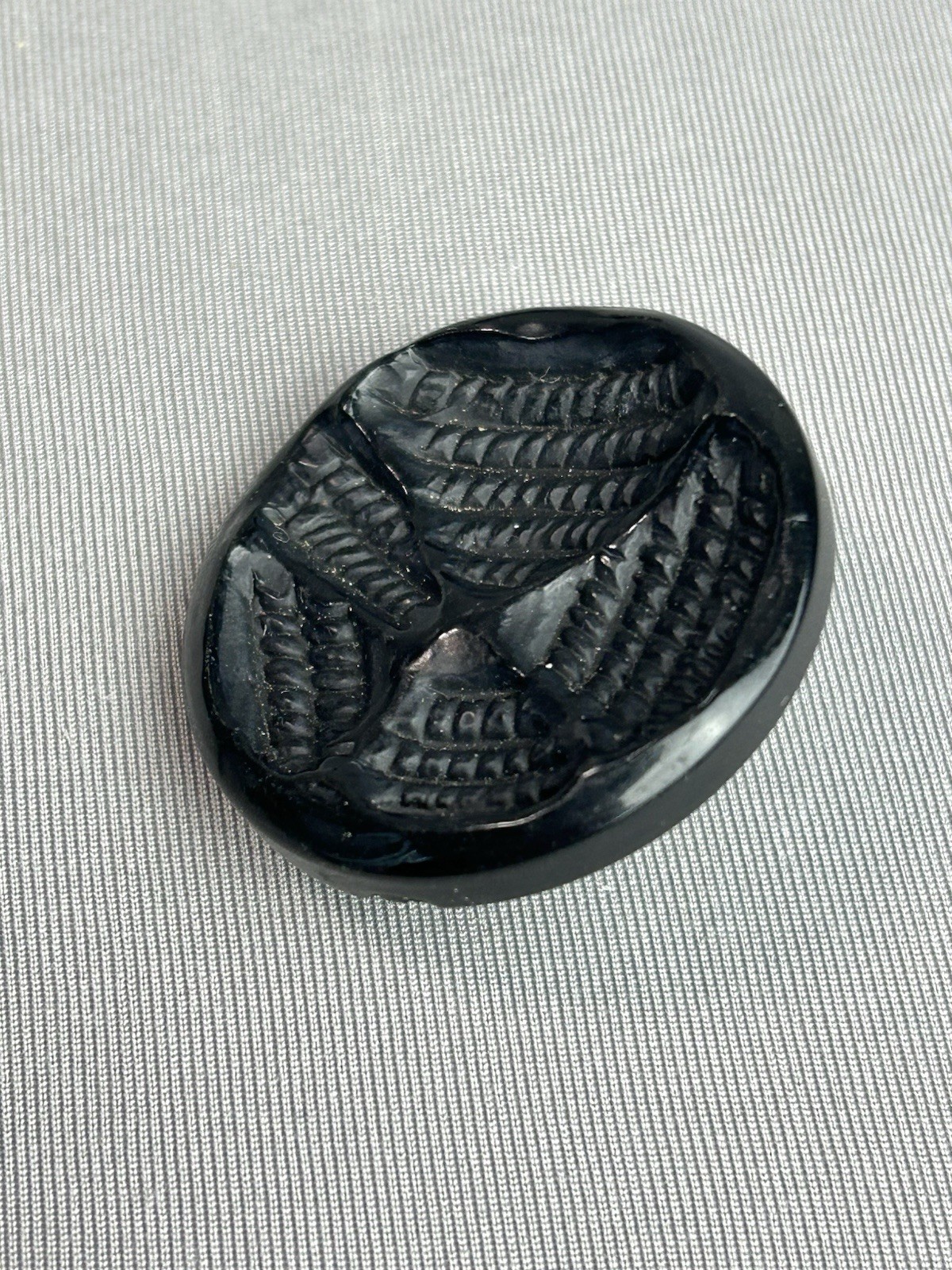 Black Textured BIG Chunky Plastic Coat Buttons Set Of 3