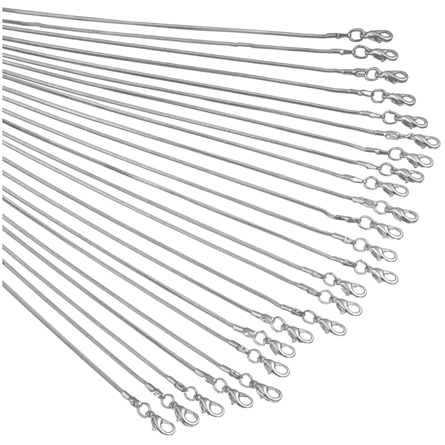 925 Silver Plated Snake Chain Necklace 20 Inch