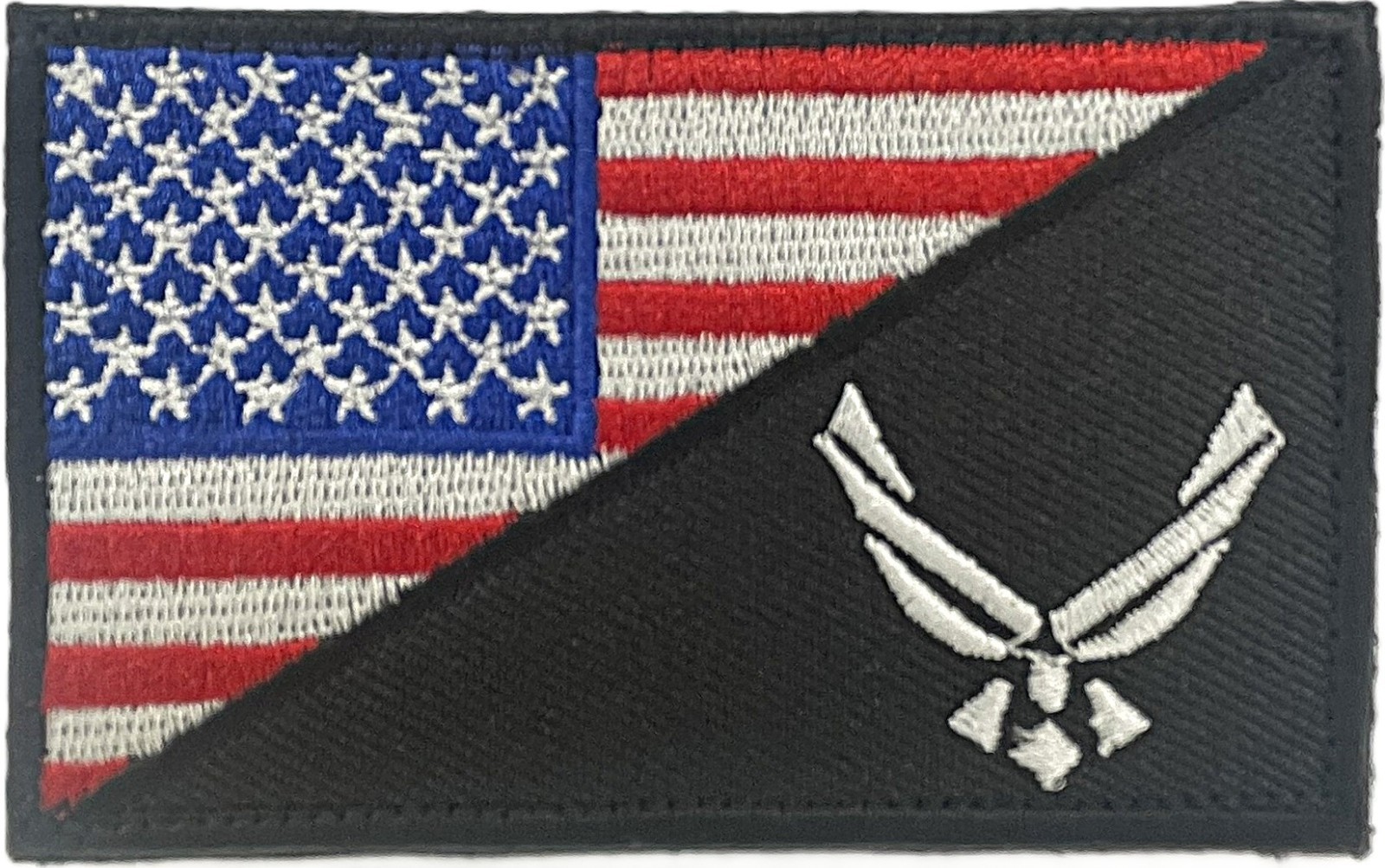 United States Air Force American Flag Military Hook and Loop Patch 3×2 Inch