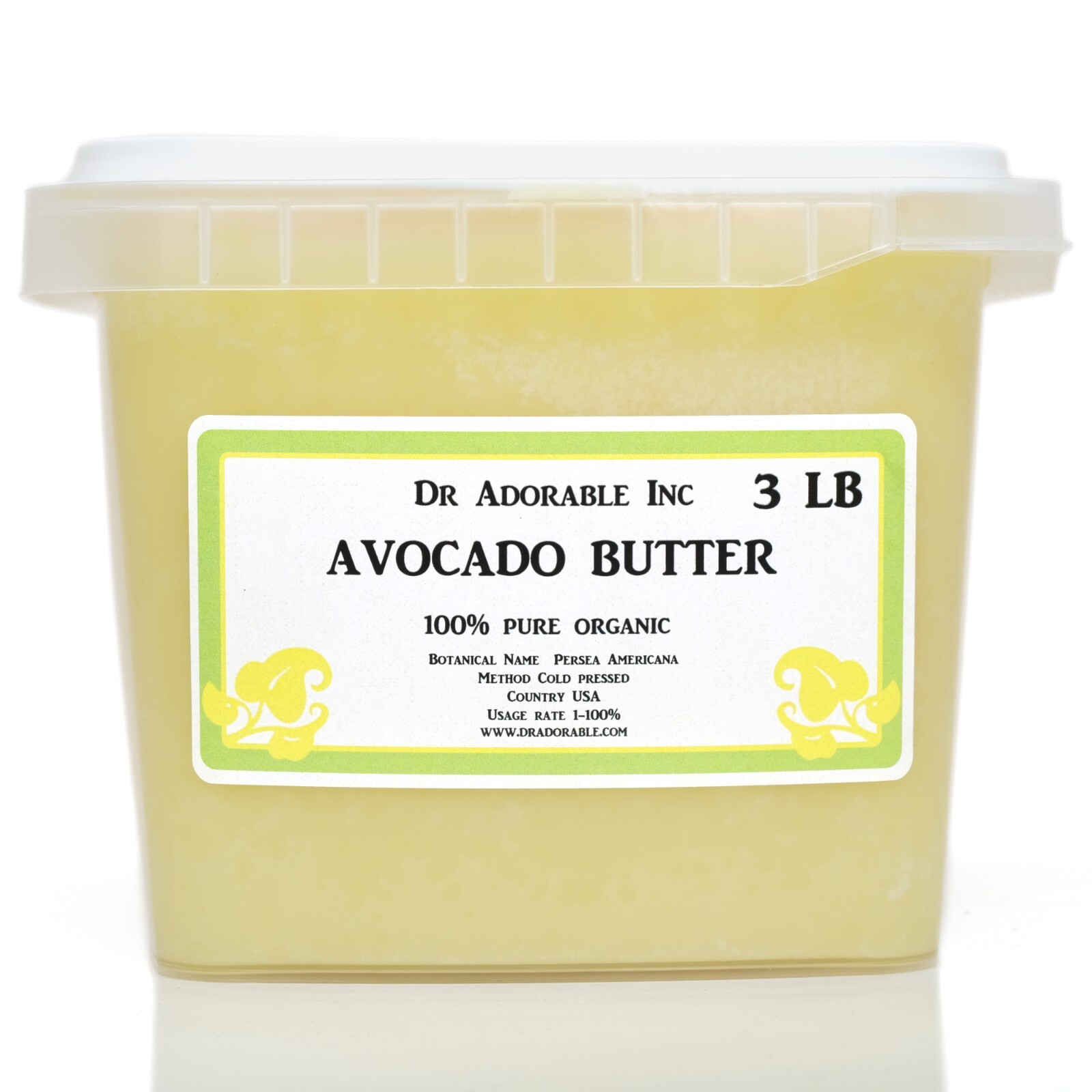PURE AVOCADO BUTTER FRESH ORGANIC COLD PRESSED 2 OZ-8 OZ 1 LB-UP TO 12LB