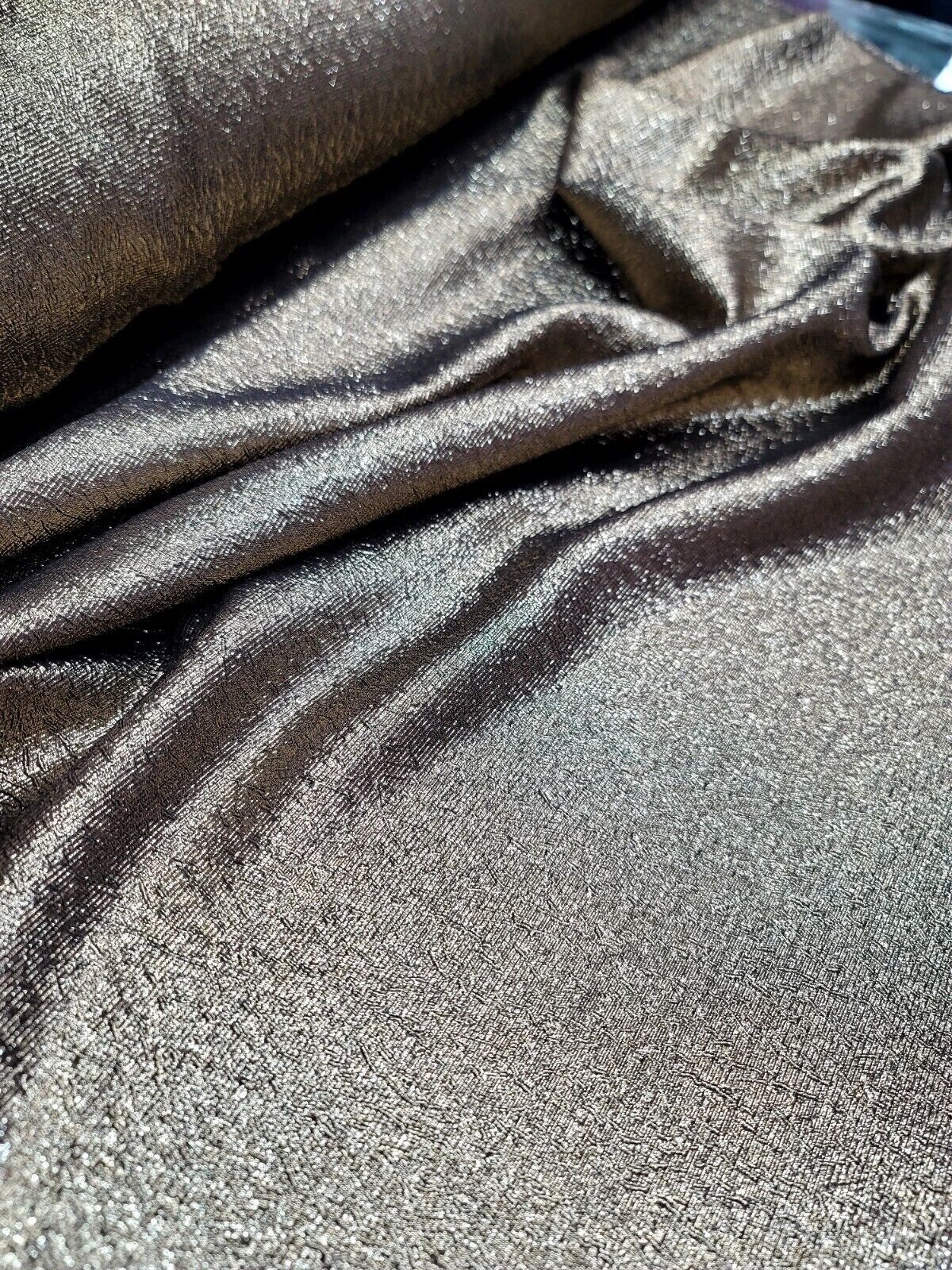 Gold Metallic Puffed Jacquard Brocade Fabric~No Stretch~60″ W~By The Yard Dress