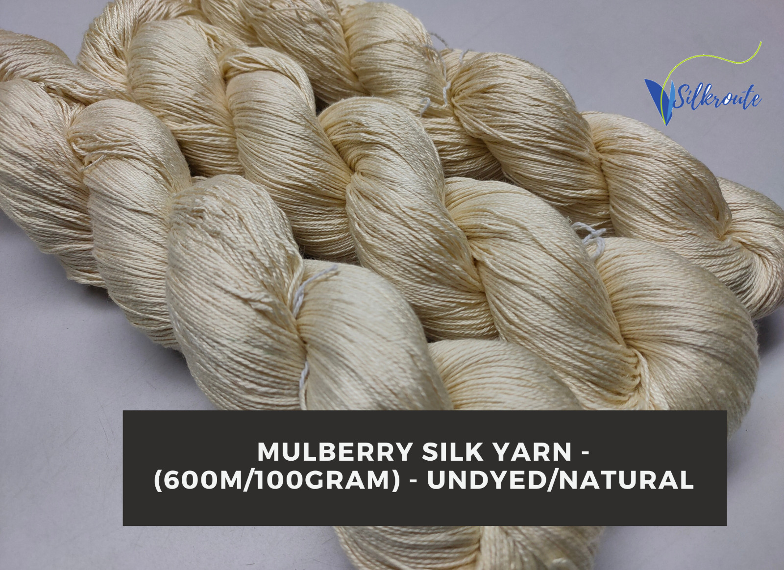 2x100gram of Mulberry Silk Yarn – 600M/100Gram – Undyed/Natural, Mulberry Yarn