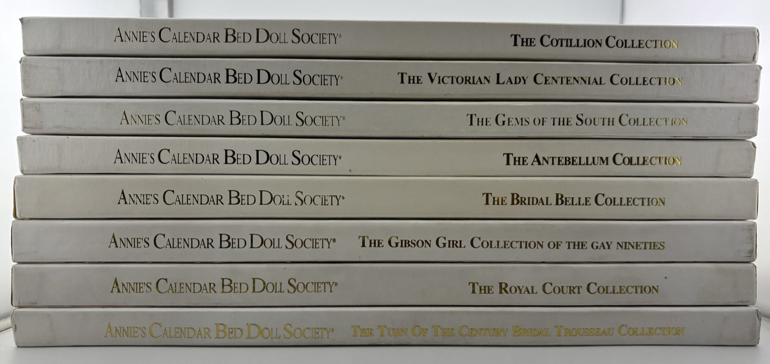 Lot of 8 Annie’s Calendar Bed Doll Society Collector’s Series Crochet Patterns