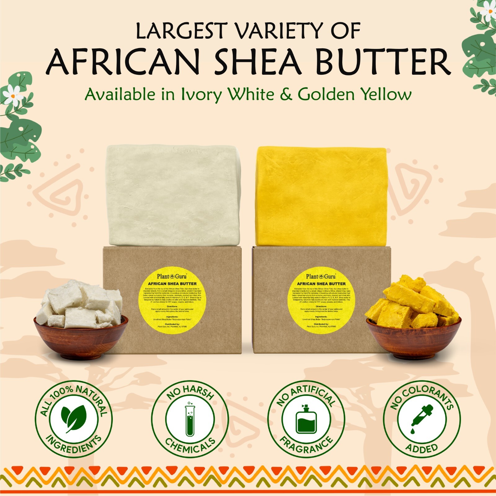 Raw African Shea Butter 16 oz. 100% Pure Organic Natural Unrefined From Ghana