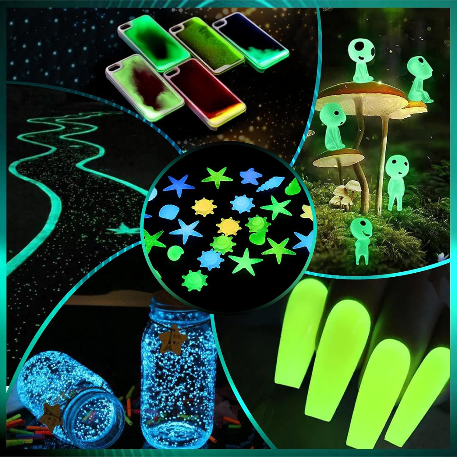 Glow in the Dark Pigment Powder, 15G/0.5Oz White to Red Orange Epoxy