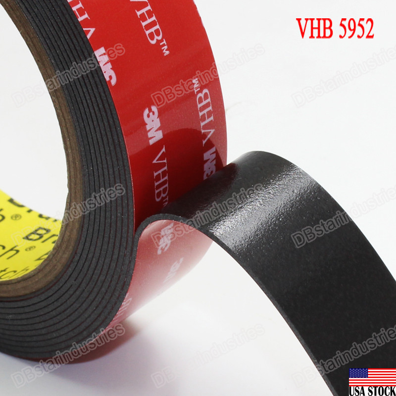 3M 1″x 15Ft VHB Double Sided Foam Adhesive Tape 5952 Industrial Grade Made in US