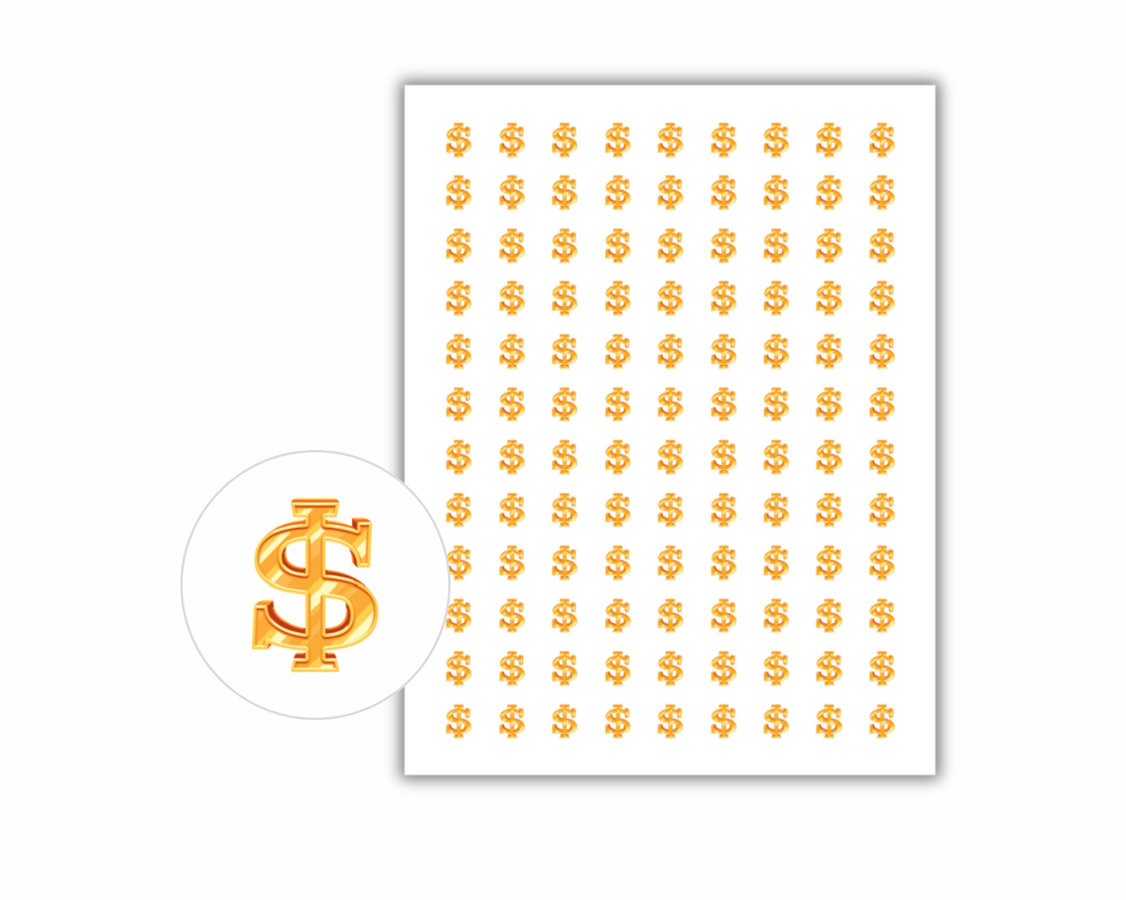 Money payday Planner Journal Stickers, Round
