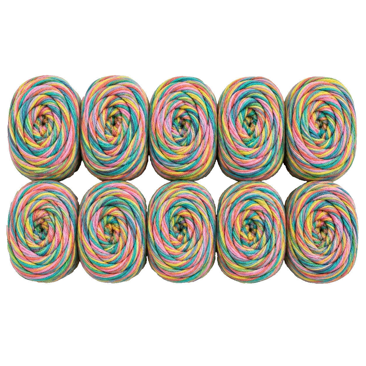 Knit Picks Dishie Worsted Cotton Yarn 10 Pack Beach Ball Multi