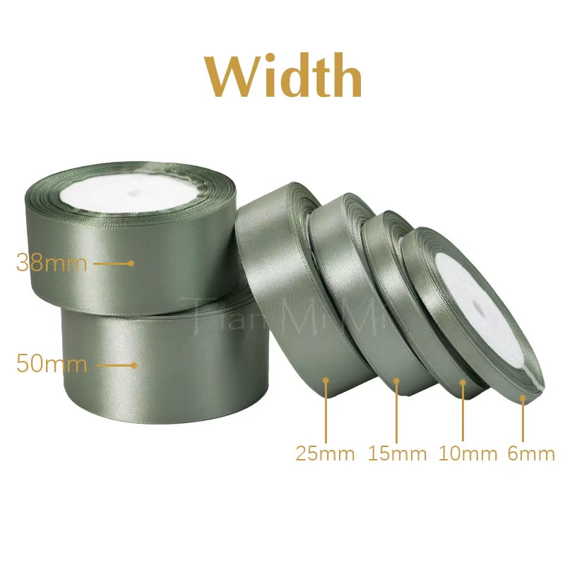 Satin Ribbon 25Yards/Roll 6Mm 10Mm 15Mm 25Mm 38Mm 50Mm Sash Gift Wrap Bow Handma