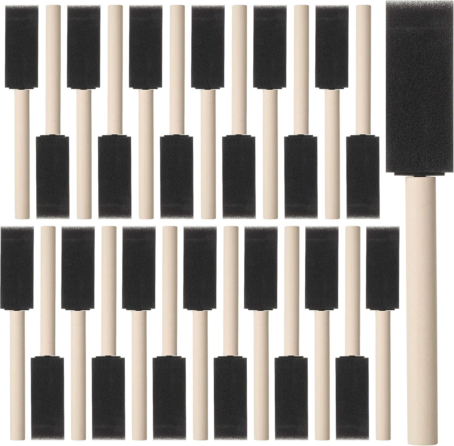 Bates Foam Paint Brushes 26 Pack 1 Inch Foam Brush Set for Crafts Painting Va…