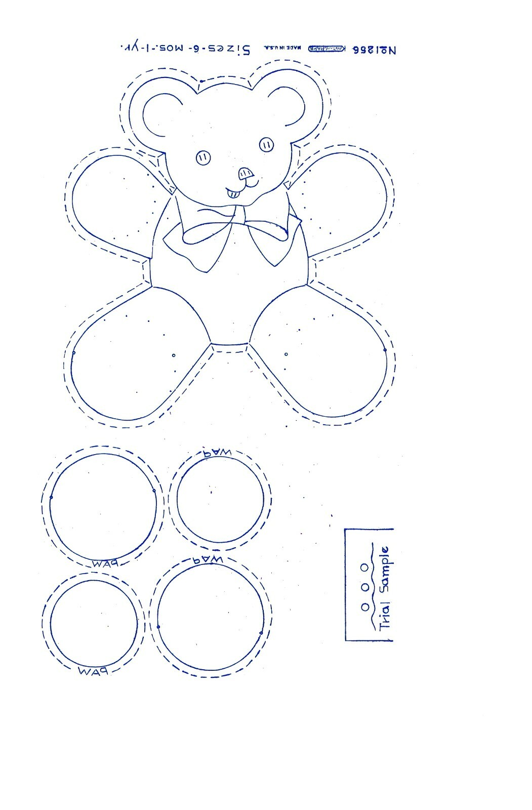 McCall # 1256 Toddler BOY’S Sewing Pattern ROMPER Sunsuit Playsuit Bear Applique