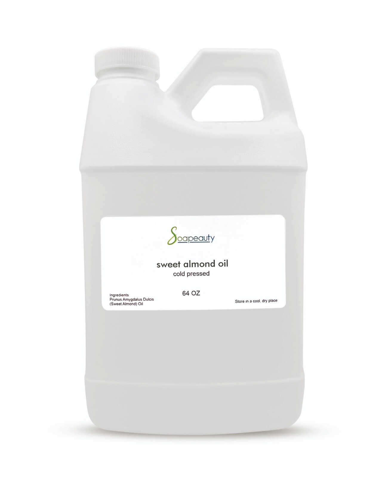 SWEET ALMOND OIL CARRIER COLD PRESSED REFINED NATURAL 100% PURE 64 OZ