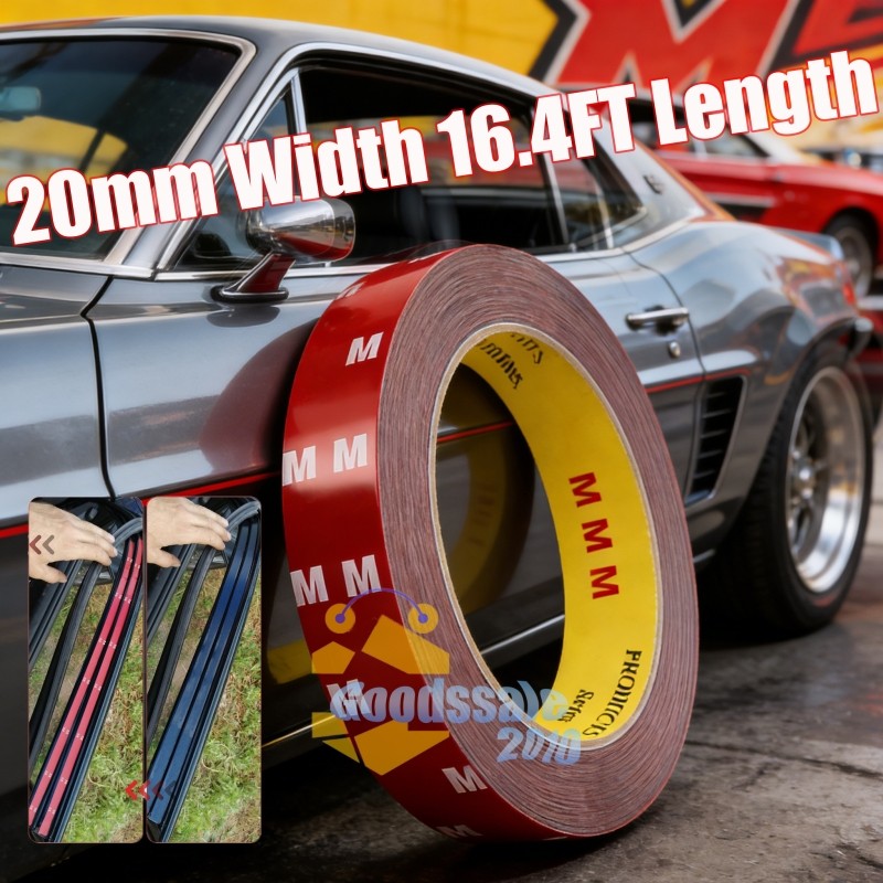 Auto Tape Acrylic Foam Double Sided Back RV Car Home Mounting Adhesive 5m x20mm