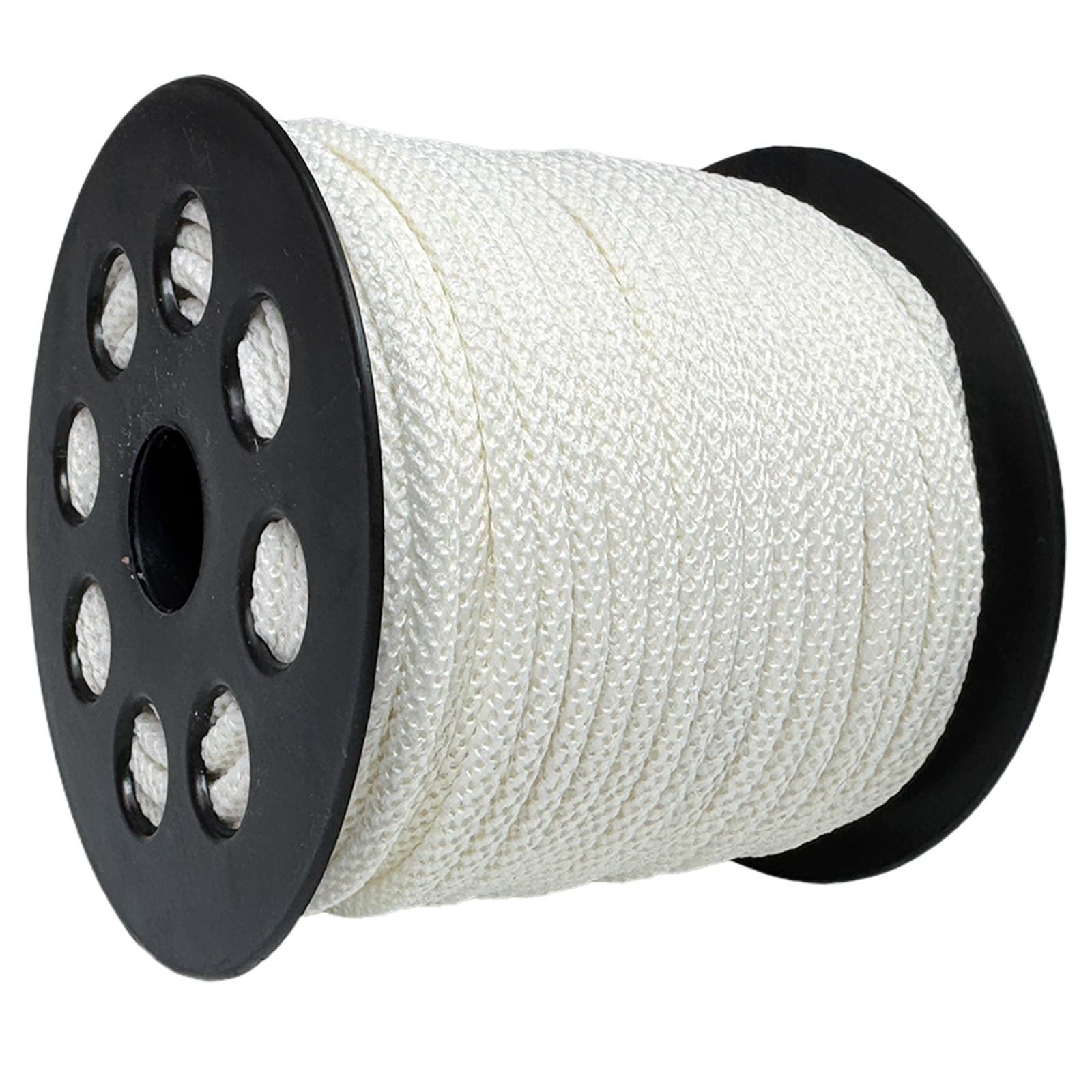 5/32 inch White Polyester Cord-4mm Braided Macrame Rope-99ft-Soft Low Elastic…