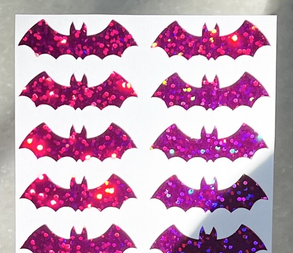 Sparkle Bat Sticker Sheet! – Choose a Size & Color!