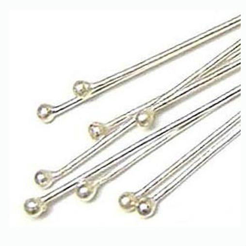 100x 24 gauge 1.5″ solid 925 Sterling Silver Round ball Head pin headpins F63