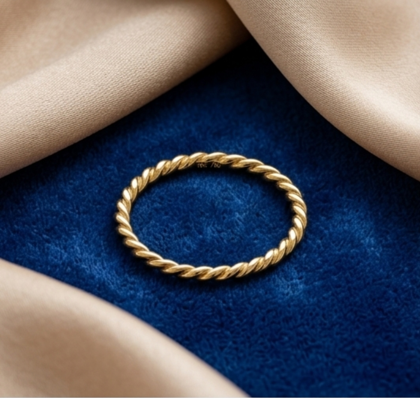 Elegant Handmade Twisted Ring, Minimalist Stackable Rope Band Promise Gift