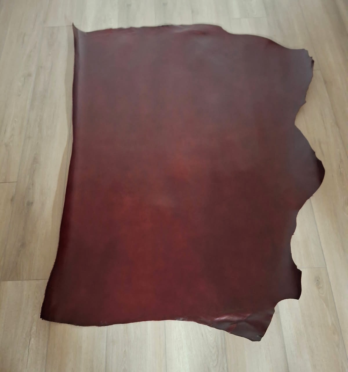 4-5 oz. BLOOD RED Veg Tan Cowhide Leather for Wallets Cases Handbags Straps