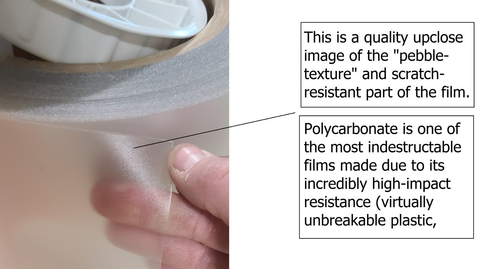 15mil Polycarbonate Matte Velvet Textured Self-Adhesive Laminate