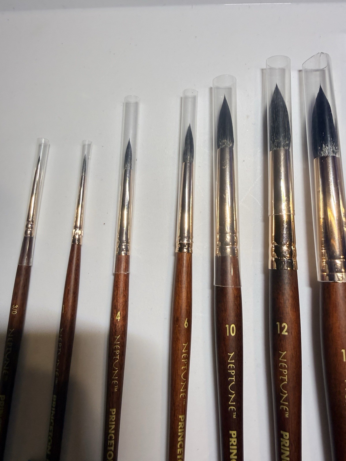 17 Piece Set of Princeton Neptune Artist Brushes Various Sizes
