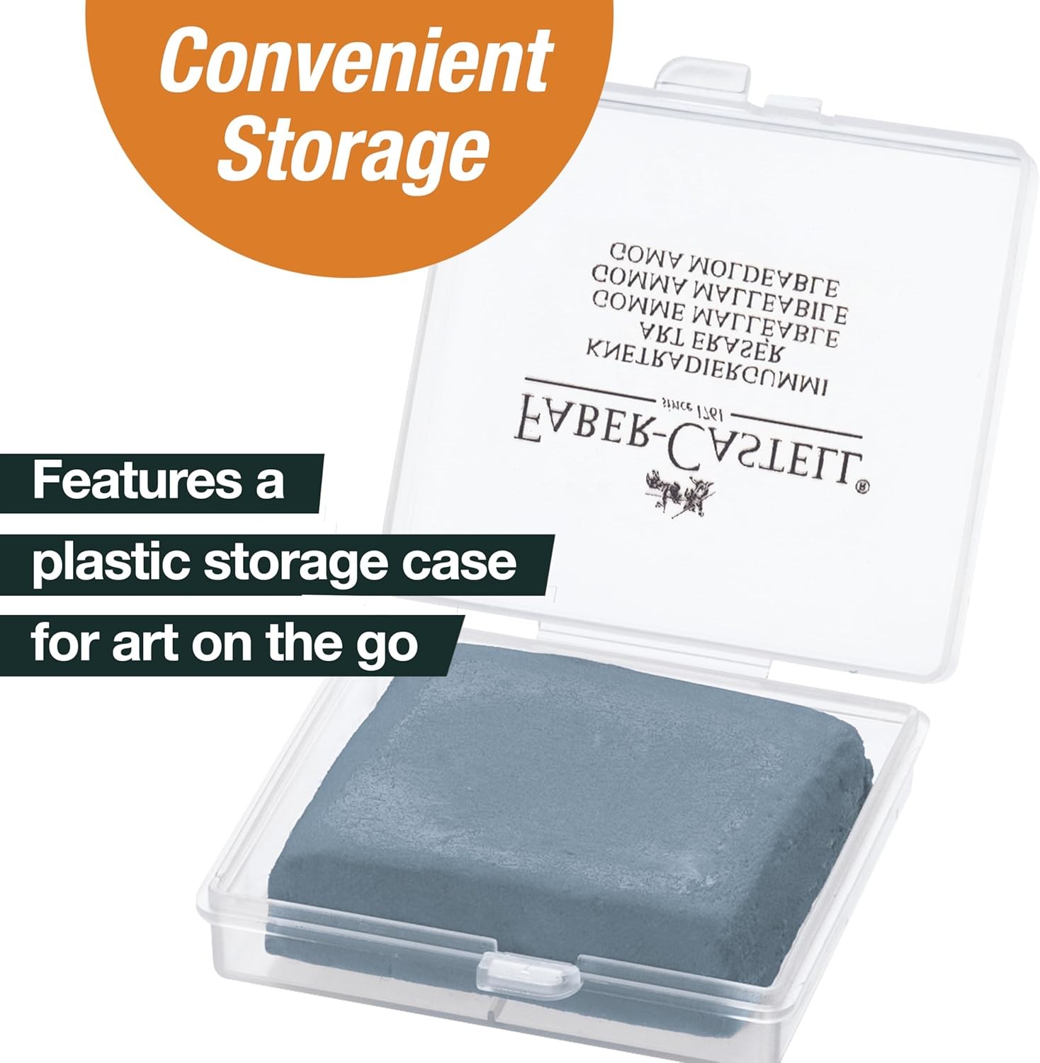 Faber-Castell Erasers – Drawing Art kneaded Erasers, Large Size Grey – 4 Pack
