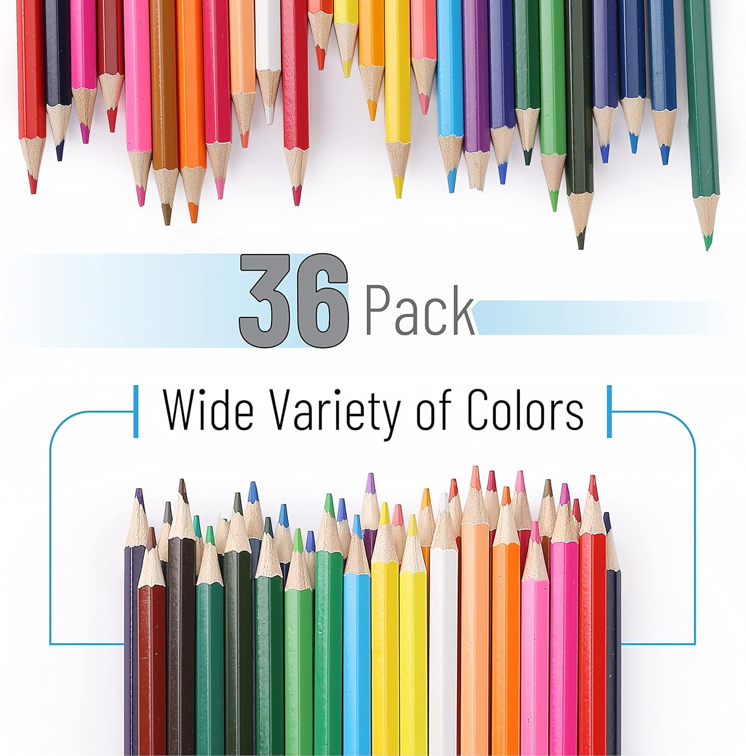 36 Colored Pencils Set Pre Sharpened Drawing Sketching Art Coloring Supplies