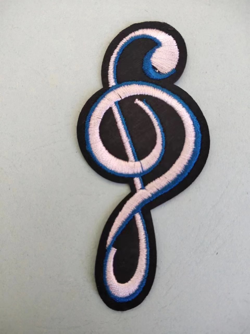 Music Note Embroidered Iron On Patch 1.69″ x 3.82″ IO2