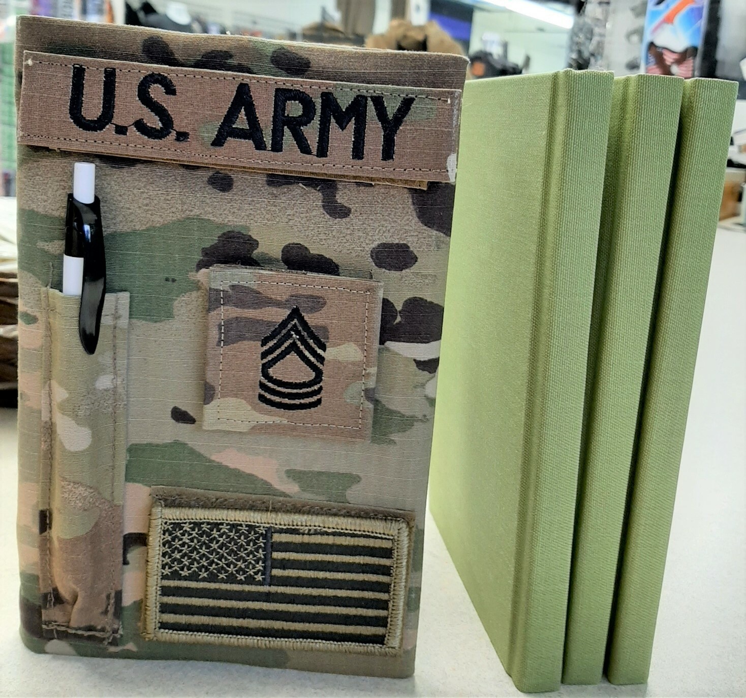 JOURNAL MILITARY US ARMY, AIR FORCE, MARINE, NAVY / BOOK COVER (GREAT GIFT!!!)