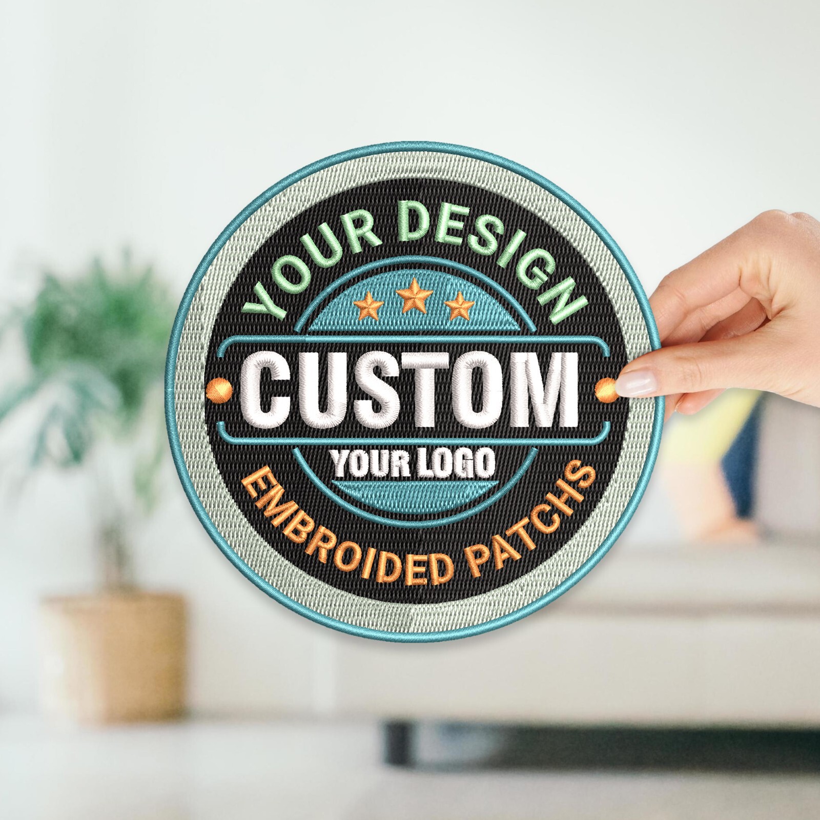 Custom Embroidered Logo Patch, Personalized Logo Patches, Sew on/Iron On Patch