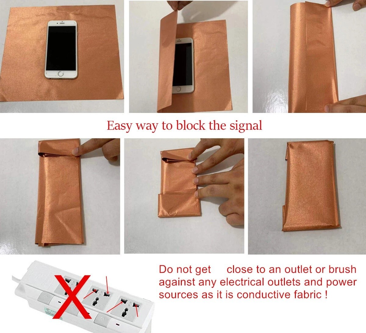 1/2/3/4/5 Meter EMF Protection Pure Copper Fabric-Blocking RFID Radiation signal