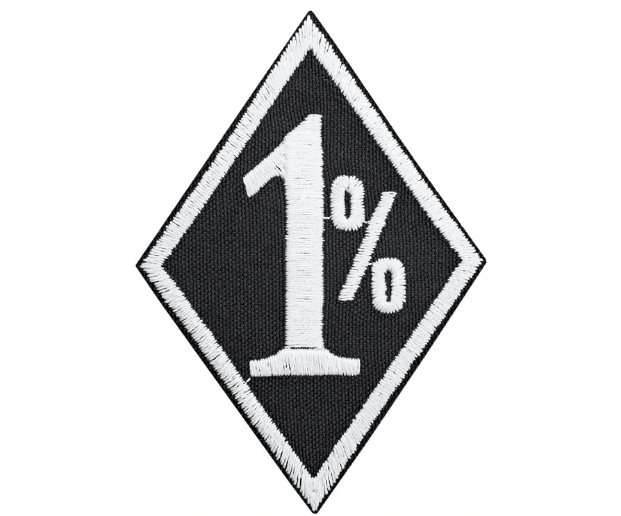 1% Patch | Top One Percent Best Number Symbol Biker Logo