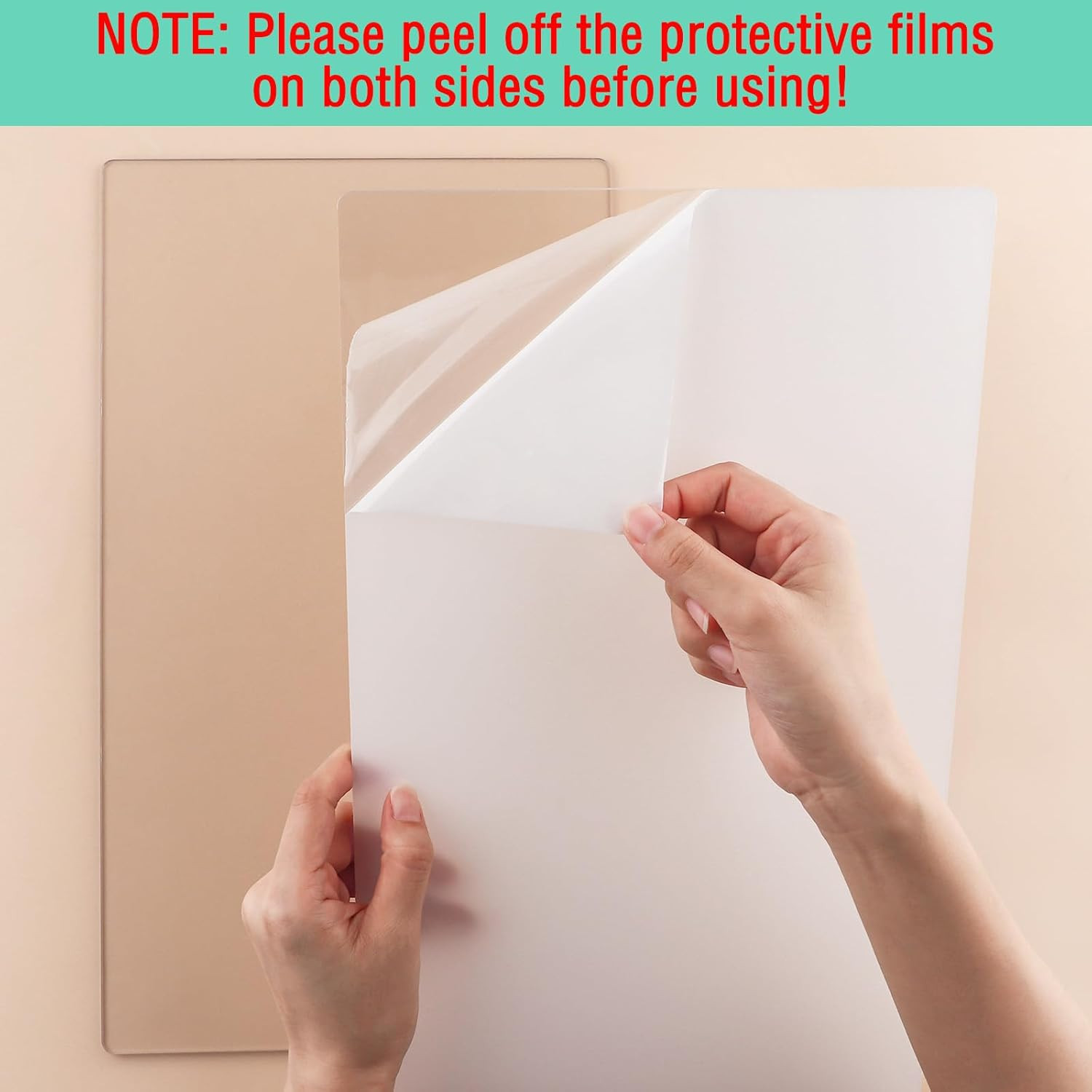 2Pcs/1 Pair Clear Polycarbonate Plastic Die Cutting Pads, Compatible with BSP &