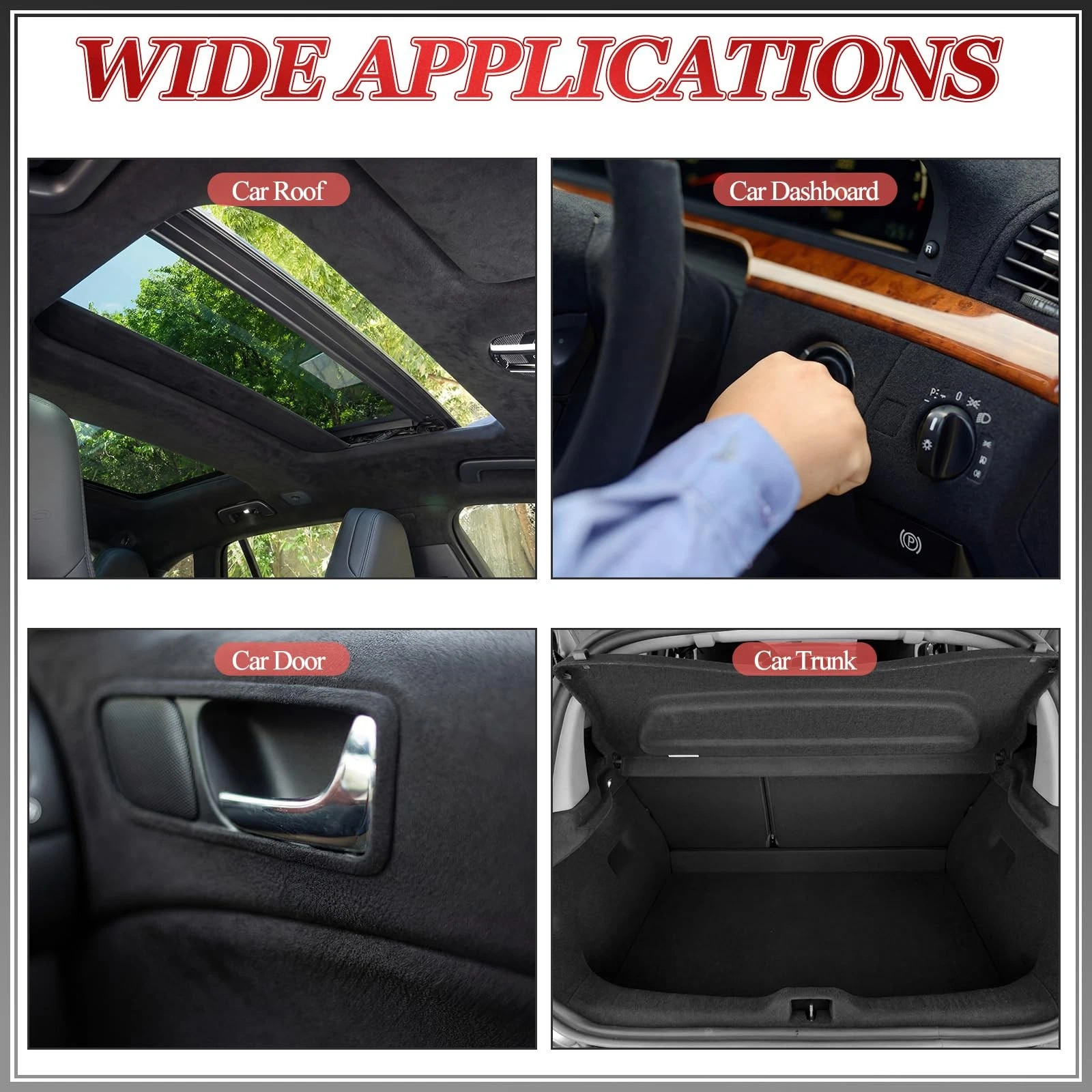 Self Adhesive Headliner Fabric with Foam Backing for Car Ceiling Fabric Repair
