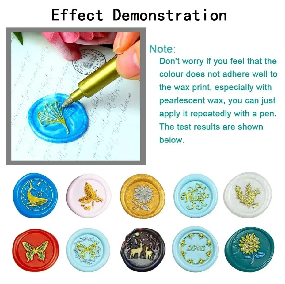 6pcs Metallic Brush Paint Marker Set – Gold & Silver Permanent Art Pens