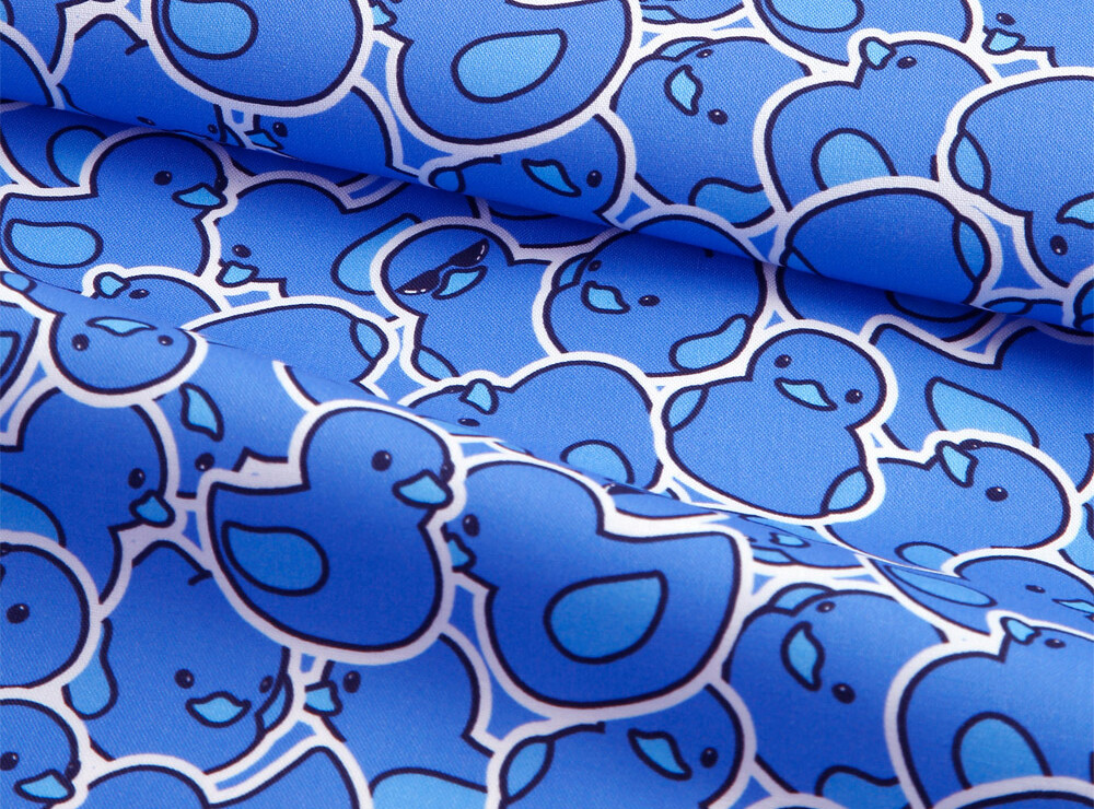 Rubber Duck Full of Duck patterned Fabric made in Korea by the Half Yard