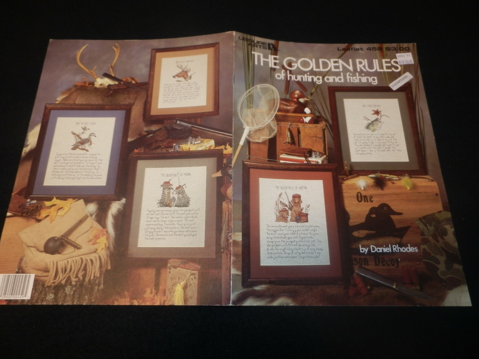 The Golden Rules of Hunting and Fishing | Leisure Arts 459 Cross Stitch NEW