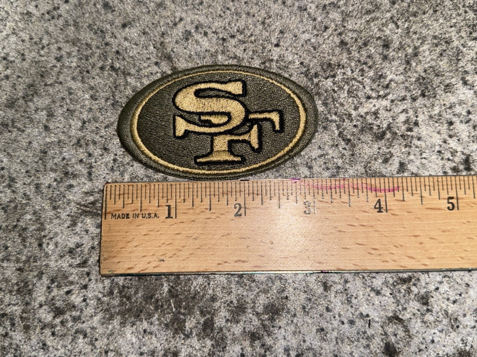 CUSTOM MADE Embroidered Military Green San Francisco 49ers Patch Iron on/ Sew on