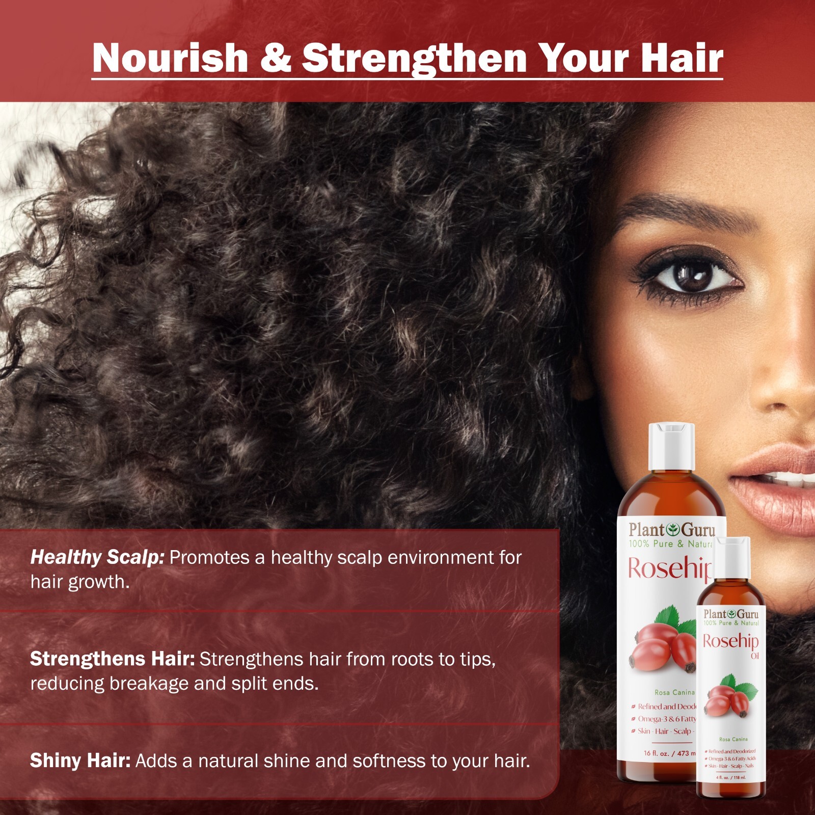 Rosehip Seed Oil 4 oz. Cold Pressed REFINED 100% Pure Natural For Skin Face Hair