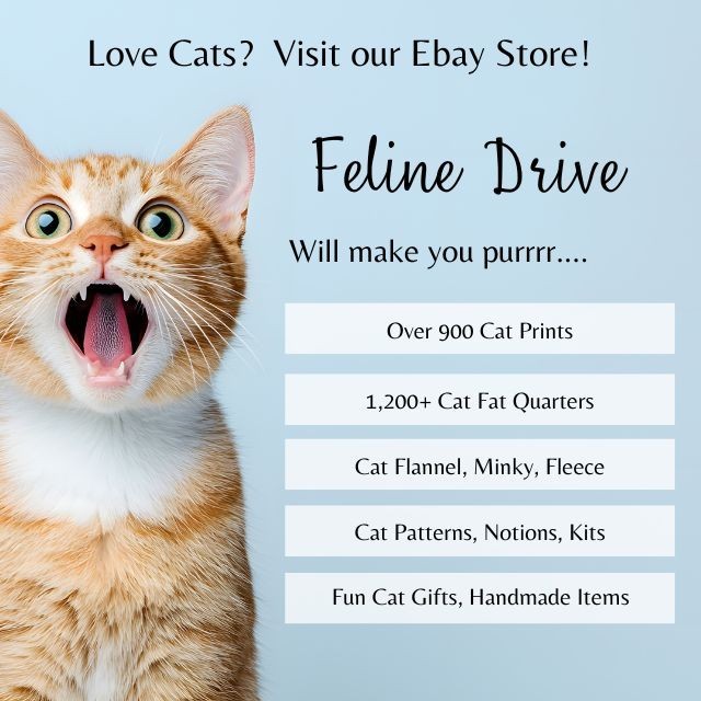 Feline Drive Fabric GARDEN CATS Multi Benartex Sold by the Yard
