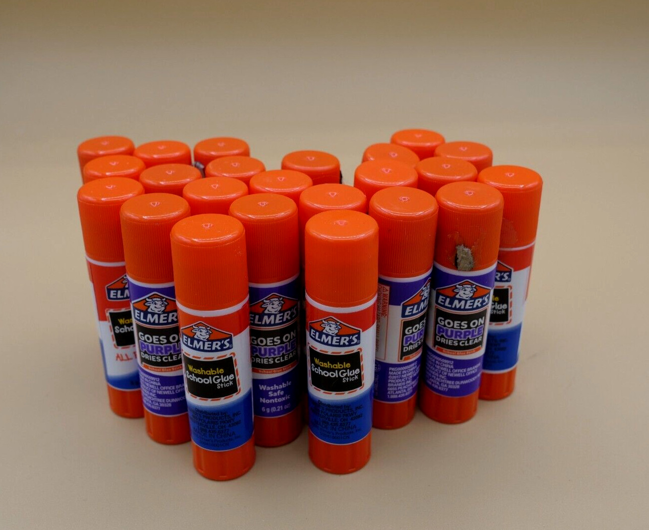 Elmer’s Washable School Glue Stick Purple & Washable Assorted 23 Lot 0.21oz