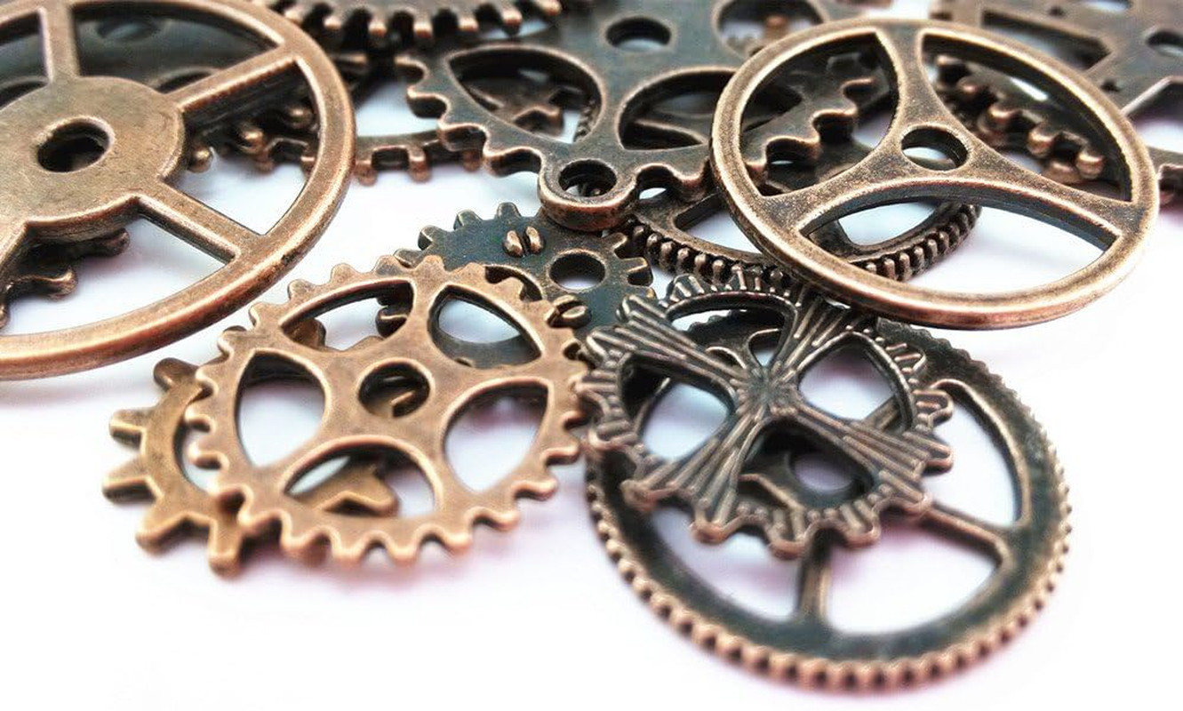 Blovess 100 Gram (Approx 70Pcs) Antique Steampunk Gears Charms Clock Watch Whee