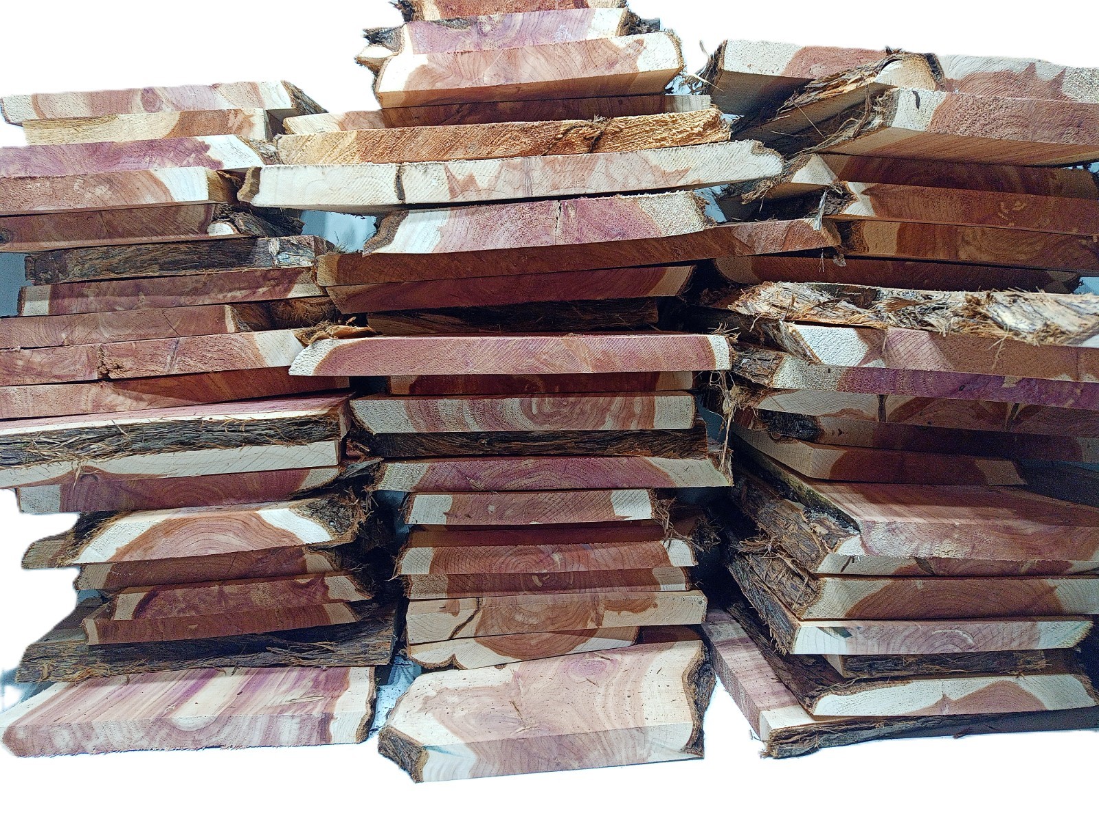 RED AROMATIC CEDAR Milled Live Edge Slab Value Bundle 1in Thick 10lbs Ships Free