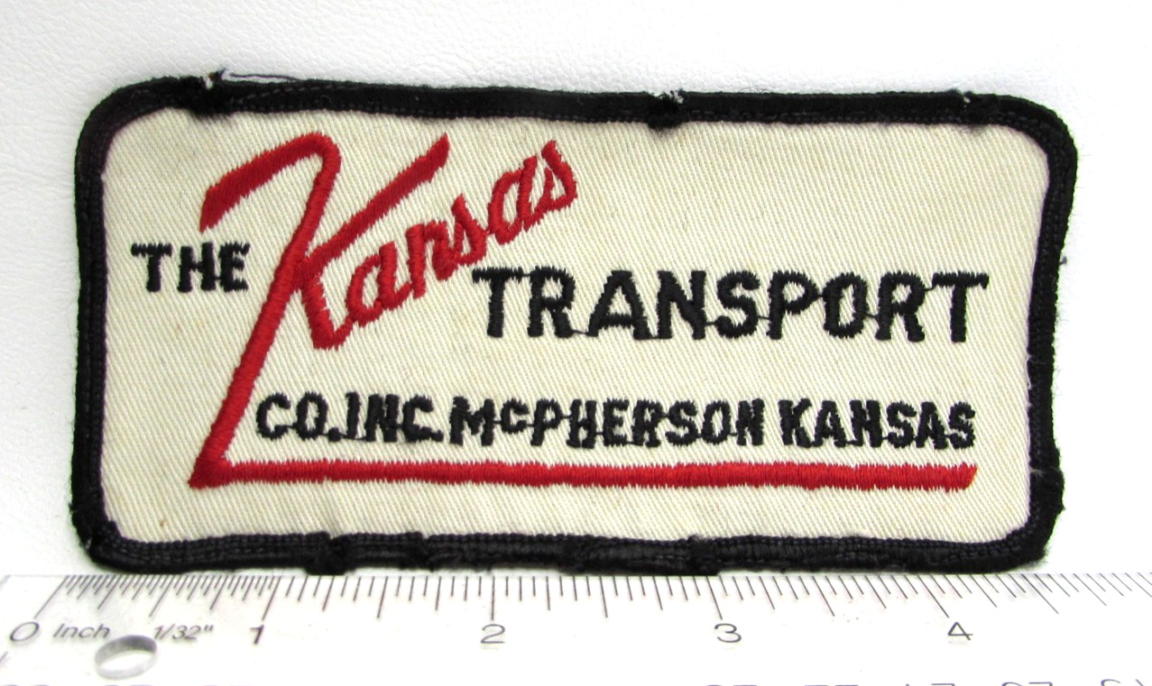 Vintage The Kansas Transport Co Inc Jacket Patch McPherson KS Trucking Trucker a
