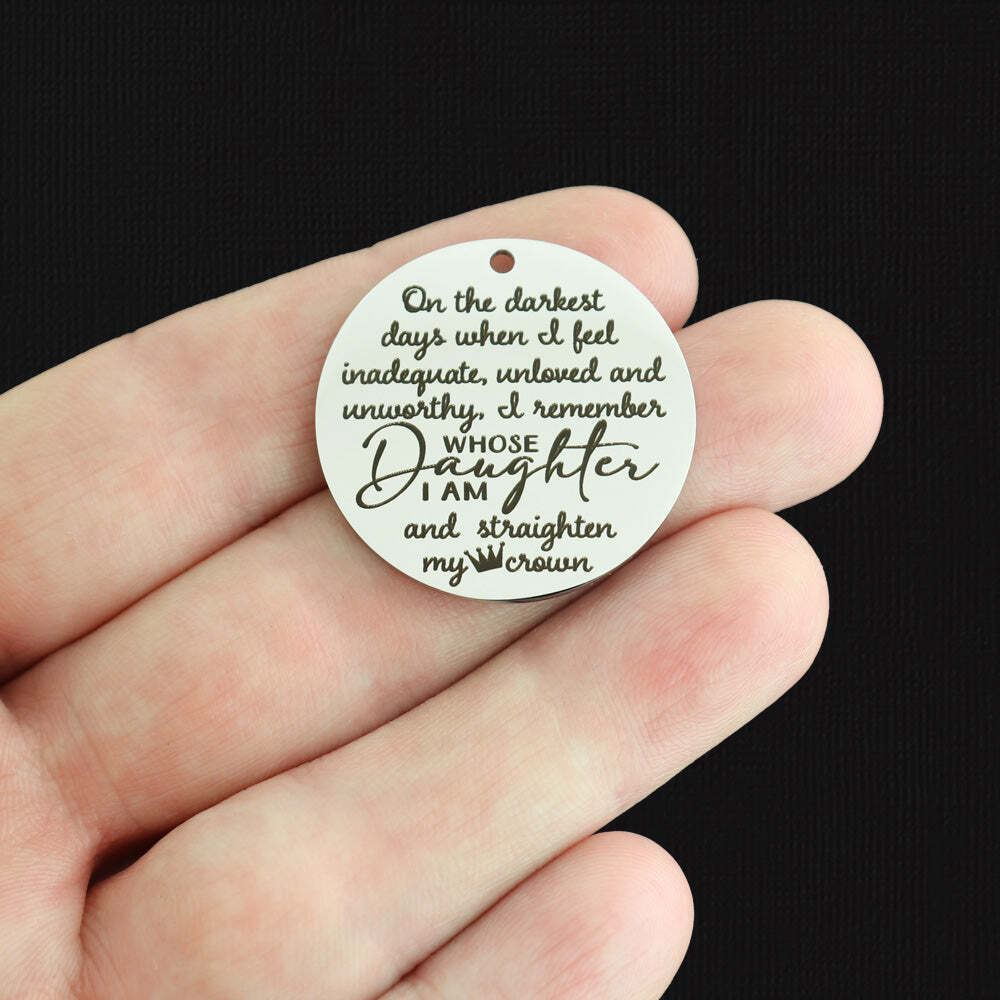 On the Darkest Days… Stainless Steel 30mm Round Charms – BFS010-7968