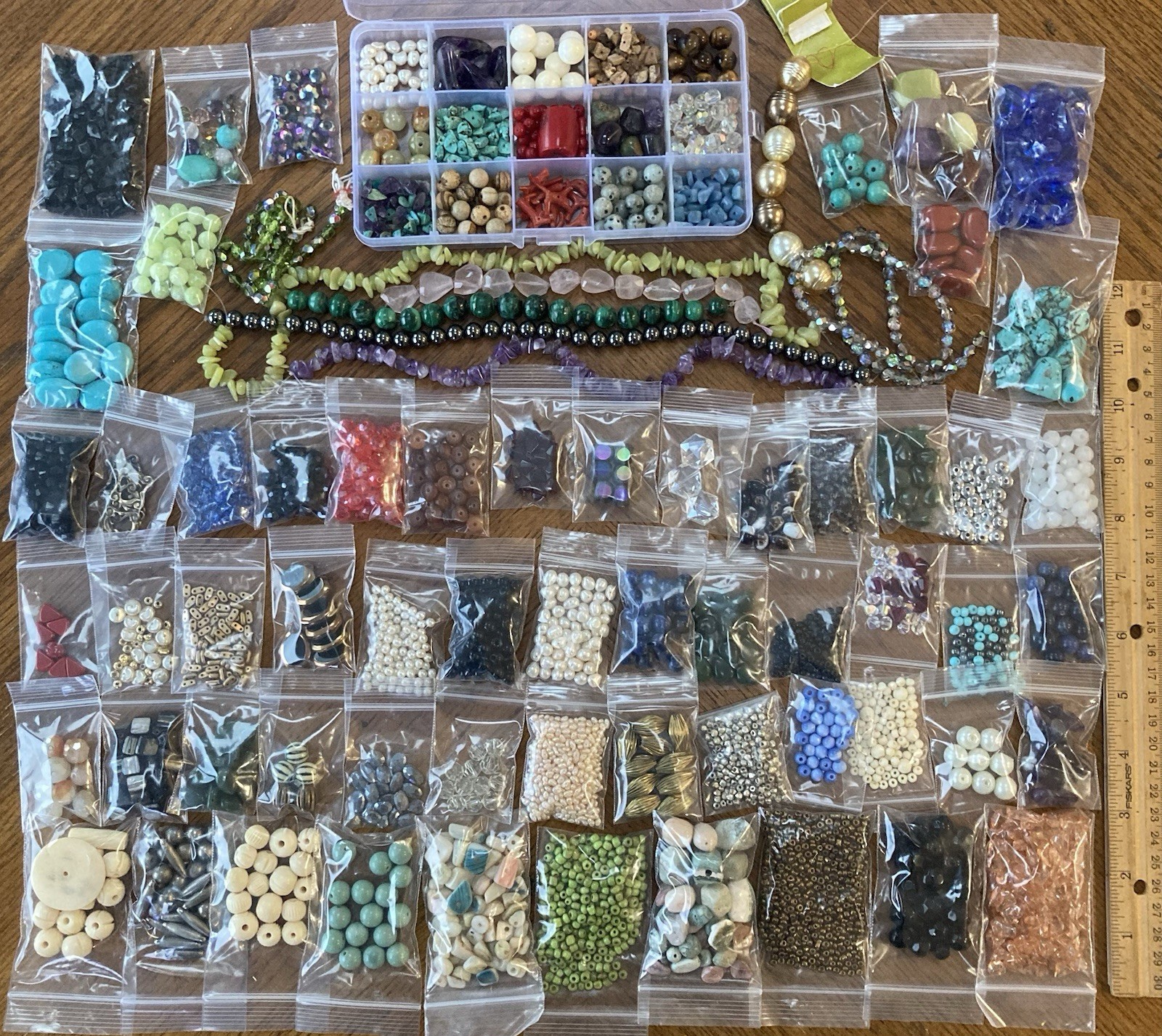 Hugh Bead Lot Glass Stone Jewelry Making Gemstone Stone 4+ lbs Pendants Craft