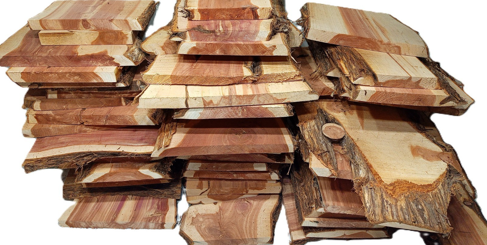 RED AROMATIC CEDAR Milled Live Edge Slab Value Bundle 1in Thick 10lbs Ships Free